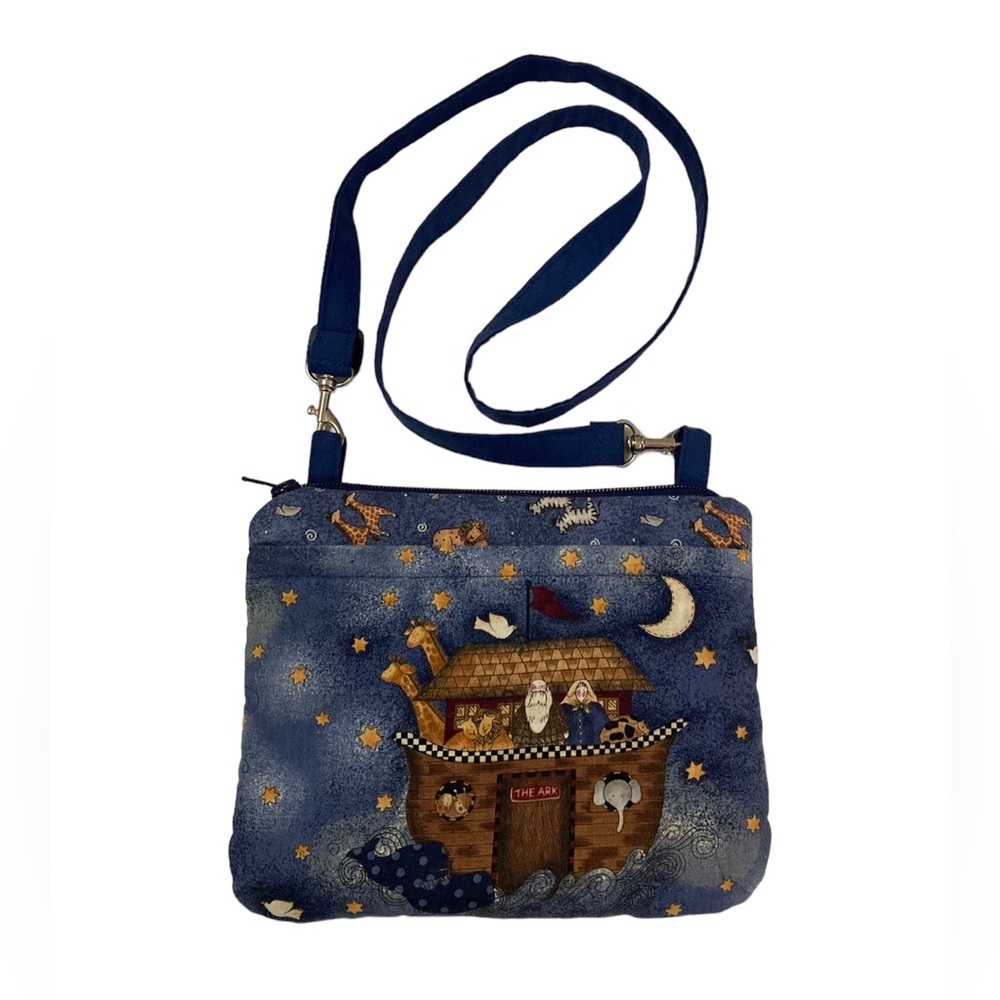 Noah’s Ark Small Adjustable Crossbody Fabric Purse Bag